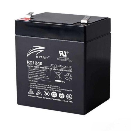 Batería Ritar RT1240 (12V 4Ah) – Energía confiable para respaldo y uso continuo