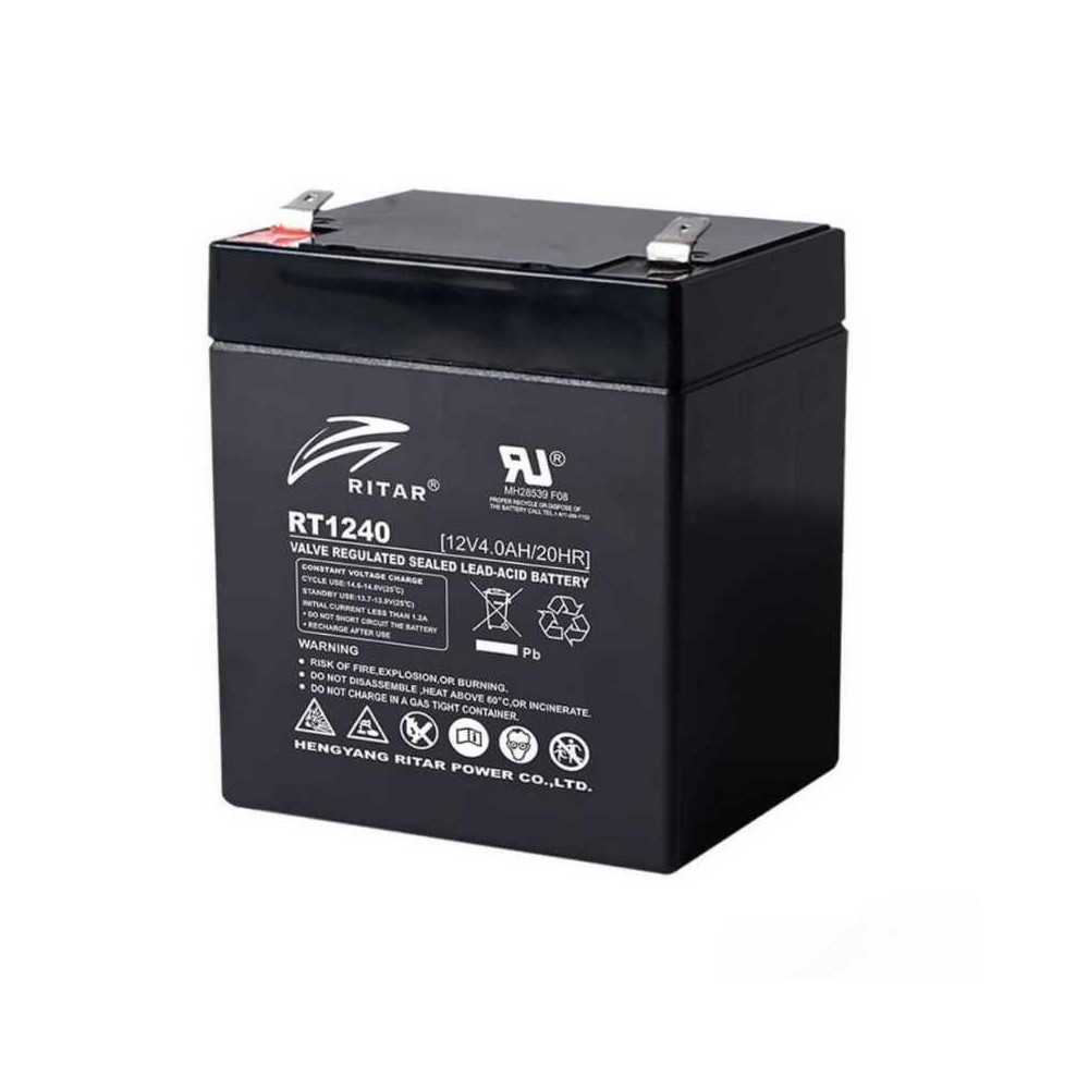 Batería Ritar RT1240 (12V 4Ah) – Energía confiable para respaldo y uso continuo