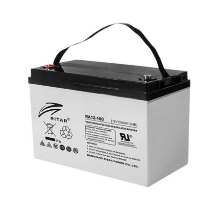 Batería Ritar RA12-100 (12V 100Ah) – Energía confiable para uso prolongado