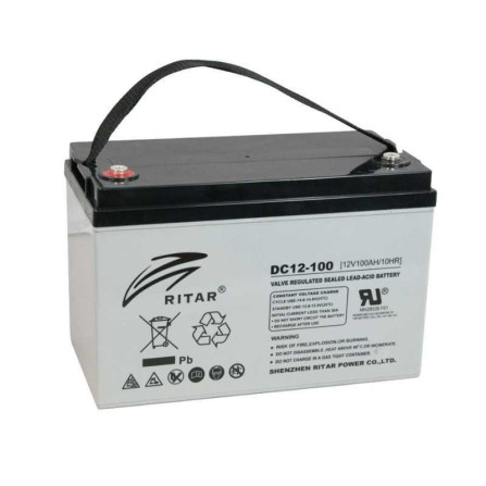 Batería Ritar DC12-100 (12V 100Ah) – Energía de ciclo profundo para máxima confiabilidad